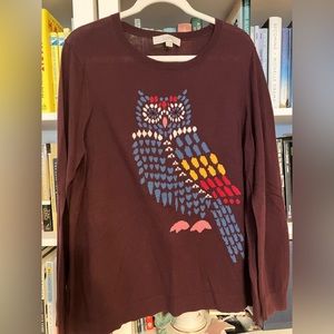 LOFT XL Owl Sweater